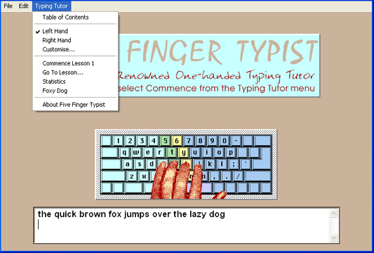 Five Finger Typist 2.2