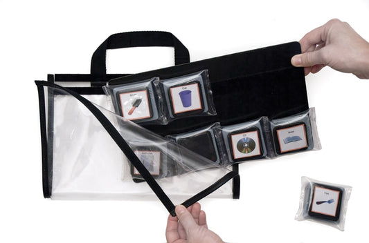 Easy Push Talking Pockets Clear Carrier