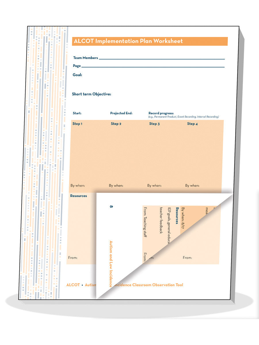 ALCOT: Autism and Low Incidence Classroom Observation Tool