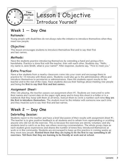 Conversation Skills Curriculum