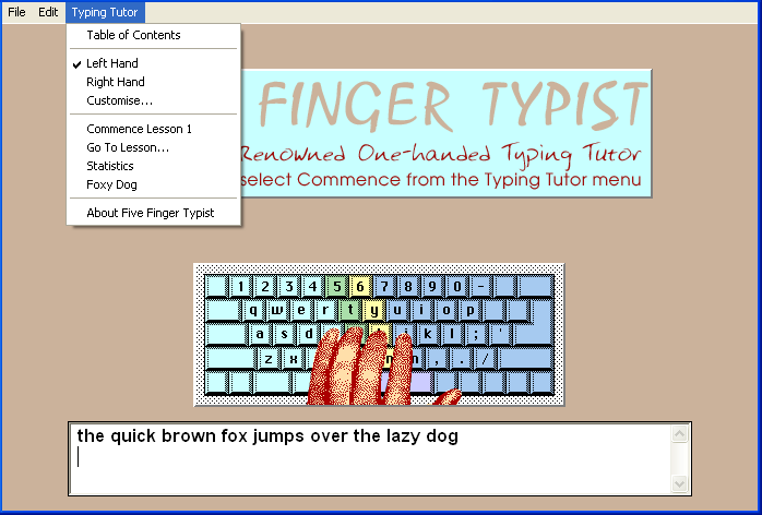 Five Finger Typist 2.2