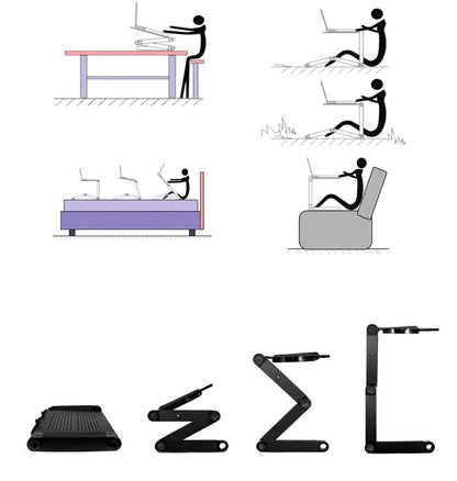Multi-Angle Height Adjustable Desk